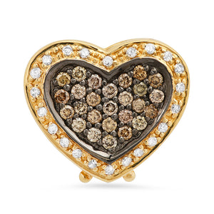 Brown heart Charm