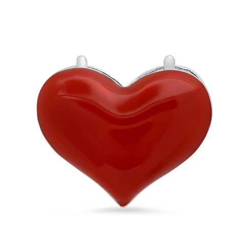 Red Enamel Heart Charm