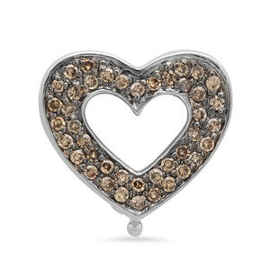 Brown Heart II Charm