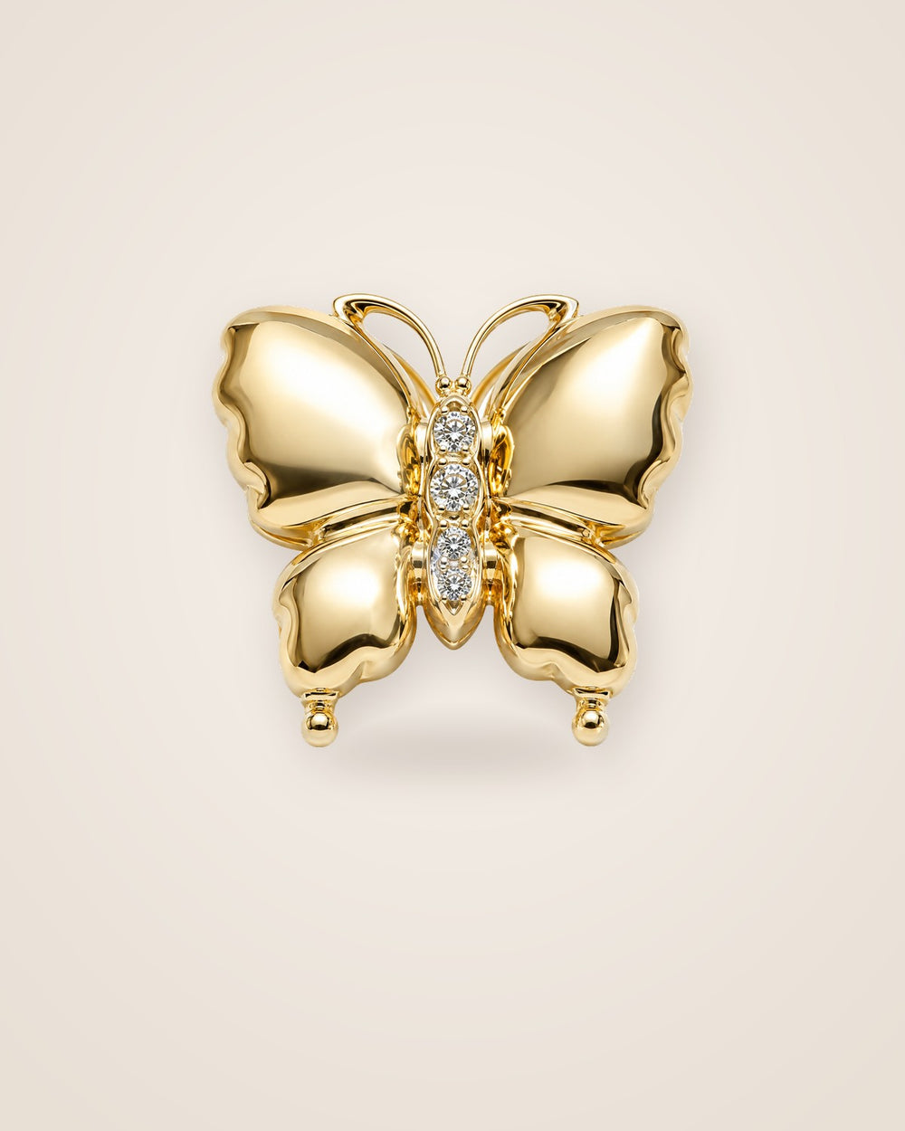 New D'ORO gold butterfly charm