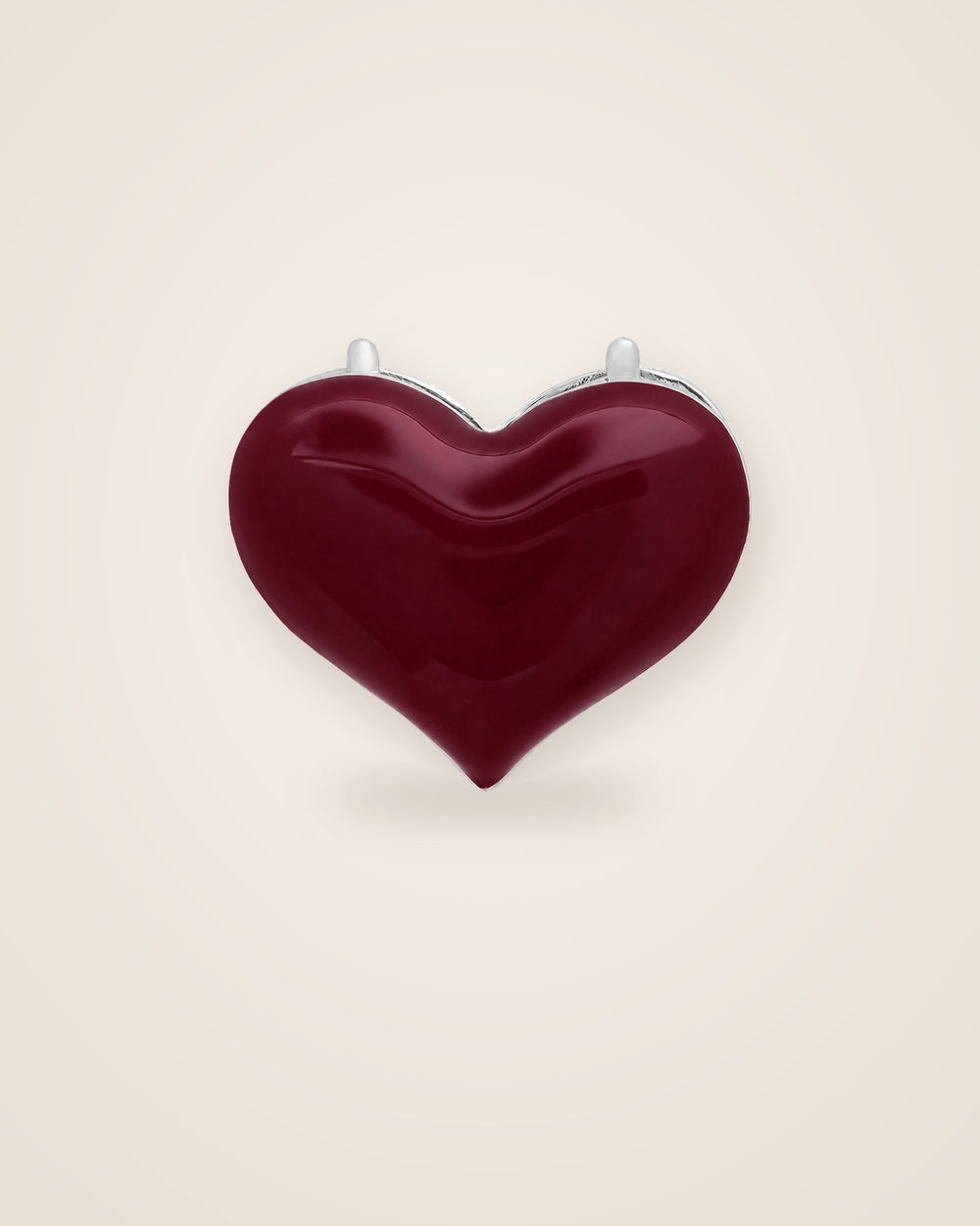 New D'ORO burgundy heart charm