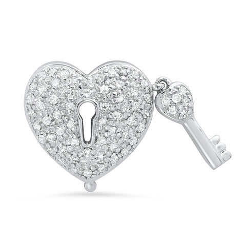 D' Oro Charm - Heart-Lock & Key